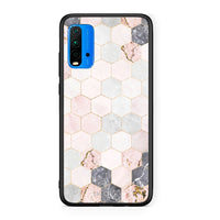 Thumbnail for 4 - Xiaomi Poco M3 Hexagon Pink Marble case, cover, bumper