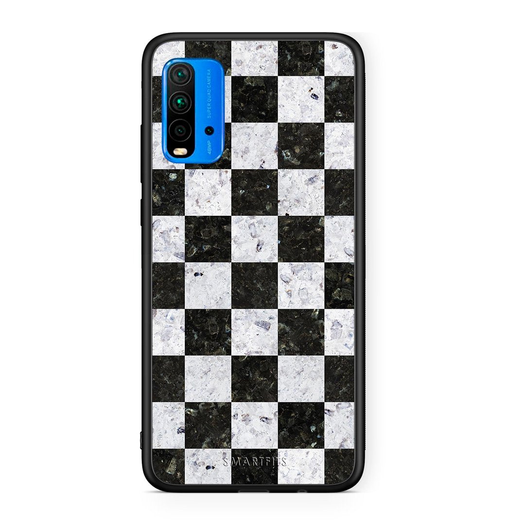 4 - Xiaomi Redmi 9T Square Geometric Marble case, cover, bumper