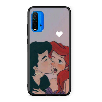 Xiaomi Redmi 9T Mermaid Love Θήκη Αγίου Βαλεντίνου από τη Smartfits με σχέδιο στο πίσω μέρος και μαύρο περίβλημα | Smartphone case with colorful back and black bezels by Smartfits