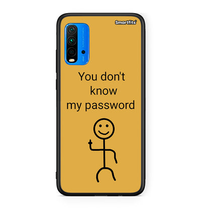 Xiaomi Redmi 9T My Password Θήκη από τη Smartfits με σχέδιο στο πίσω μέρος και μαύρο περίβλημα | Smartphone case with colorful back and black bezels by Smartfits