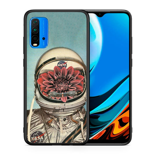 Θήκη Xiaomi Redmi 9T Nasa Bloom από τη Smartfits με σχέδιο στο πίσω μέρος και μαύρο περίβλημα | Xiaomi Redmi 9T Nasa Bloom case with colorful back and black bezels
