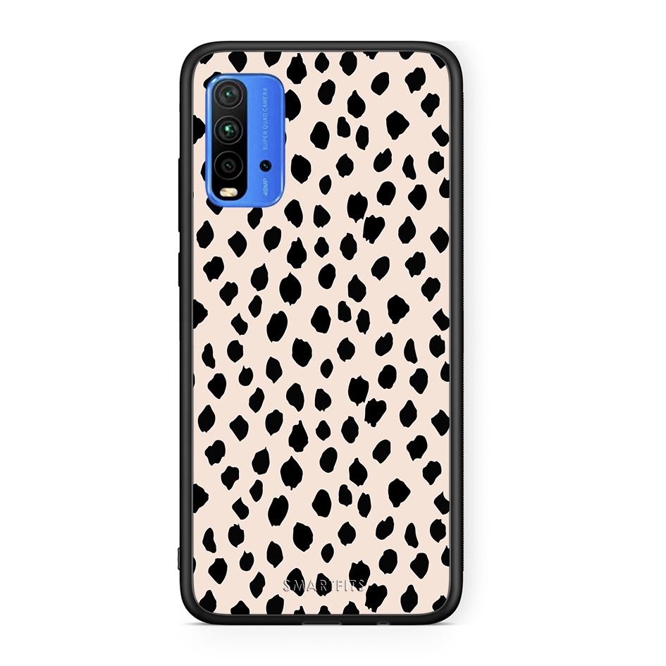 Xiaomi Redmi 9T New Polka Dots θήκη από τη Smartfits με σχέδιο στο πίσω μέρος και μαύρο περίβλημα | Smartphone case with colorful back and black bezels by Smartfits