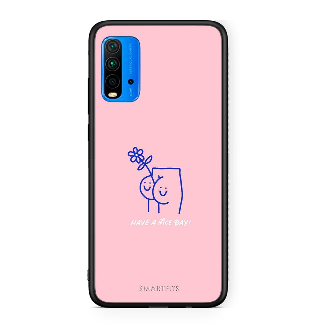 Xiaomi Redmi 9T Nice Day θήκη από τη Smartfits με σχέδιο στο πίσω μέρος και μαύρο περίβλημα | Smartphone case with colorful back and black bezels by Smartfits