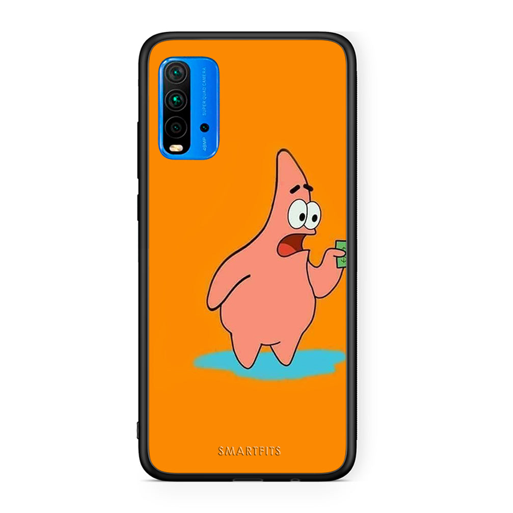 Xiaomi Redmi 9T No Money 1 Θήκη Αγίου Βαλεντίνου από τη Smartfits με σχέδιο στο πίσω μέρος και μαύρο περίβλημα | Smartphone case with colorful back and black bezels by Smartfits