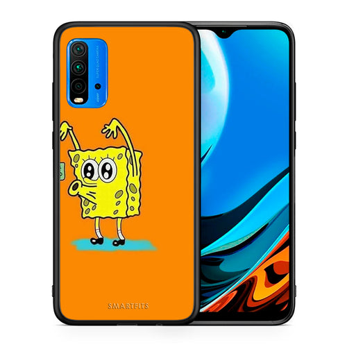 Θήκη Αγίου Βαλεντίνου Xiaomi Redmi 9T No Money 2 από τη Smartfits με σχέδιο στο πίσω μέρος και μαύρο περίβλημα | Xiaomi Redmi 9T No Money 2 case with colorful back and black bezels