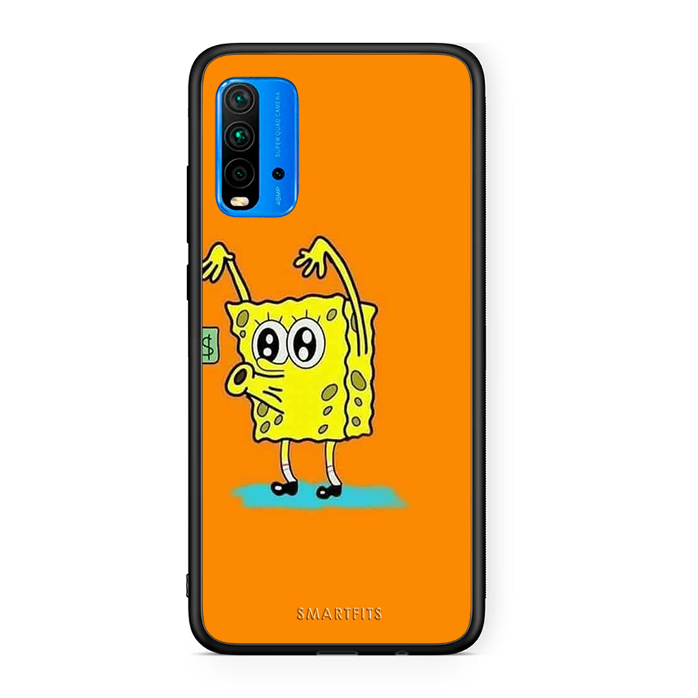 Xiaomi Redmi 9T No Money 2 Θήκη Αγίου Βαλεντίνου από τη Smartfits με σχέδιο στο πίσω μέρος και μαύρο περίβλημα | Smartphone case with colorful back and black bezels by Smartfits
