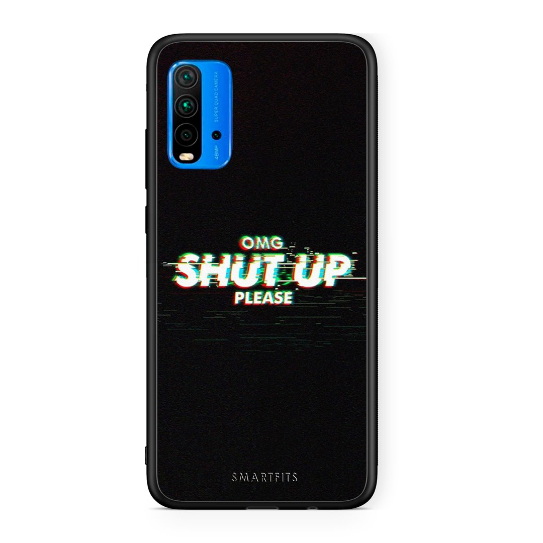 Xiaomi Redmi 9T OMG ShutUp θήκη από τη Smartfits με σχέδιο στο πίσω μέρος και μαύρο περίβλημα | Smartphone case with colorful back and black bezels by Smartfits