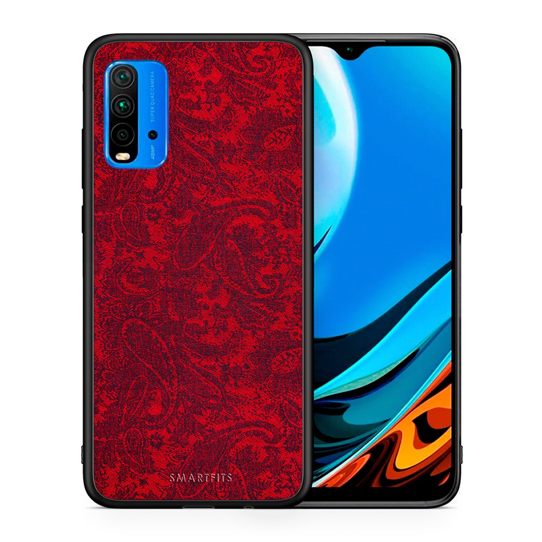 Θήκη Xiaomi Redmi 9T Paisley Cashmere από τη Smartfits με σχέδιο στο πίσω μέρος και μαύρο περίβλημα | Xiaomi Redmi 9T Paisley Cashmere case with colorful back and black bezels