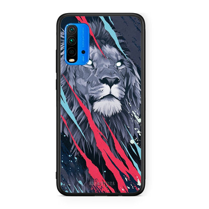 4 - Xiaomi Redmi 9T Lion Designer PopArt case, cover, bumper