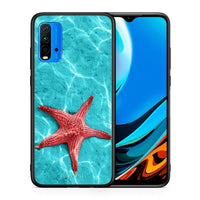 Thumbnail for Θήκη Xiaomi Poco M3 Red Starfish από τη Smartfits με σχέδιο στο πίσω μέρος και μαύρο περίβλημα | Xiaomi Poco M3 Red Starfish case with colorful back and black bezels