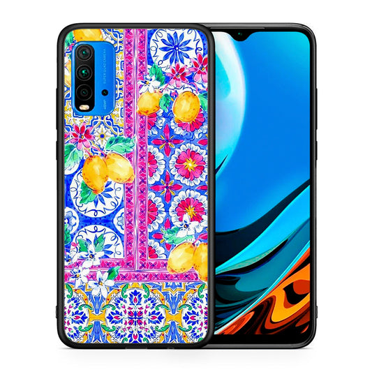 Θήκη Xiaomi Redmi 9T Retro Spring από τη Smartfits με σχέδιο στο πίσω μέρος και μαύρο περίβλημα | Xiaomi Redmi 9T Retro Spring case with colorful back and black bezels