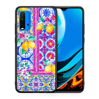 Thumbnail for Θήκη Xiaomi Redmi 9T Retro Spring από τη Smartfits με σχέδιο στο πίσω μέρος και μαύρο περίβλημα | Xiaomi Redmi 9T Retro Spring case with colorful back and black bezels