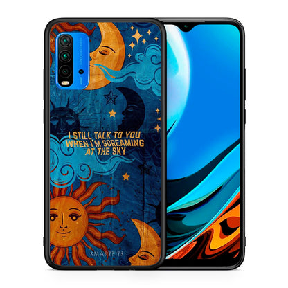 Θήκη Xiaomi Redmi 9T Screaming Sky από τη Smartfits με σχέδιο στο πίσω μέρος και μαύρο περίβλημα | Xiaomi Redmi 9T Screaming Sky case with colorful back and black bezels