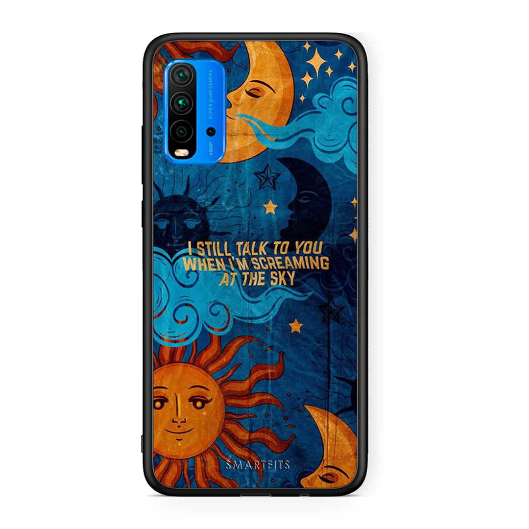 Xiaomi Redmi 9T Screaming Sky θήκη από τη Smartfits με σχέδιο στο πίσω μέρος και μαύρο περίβλημα | Smartphone case with colorful back and black bezels by Smartfits