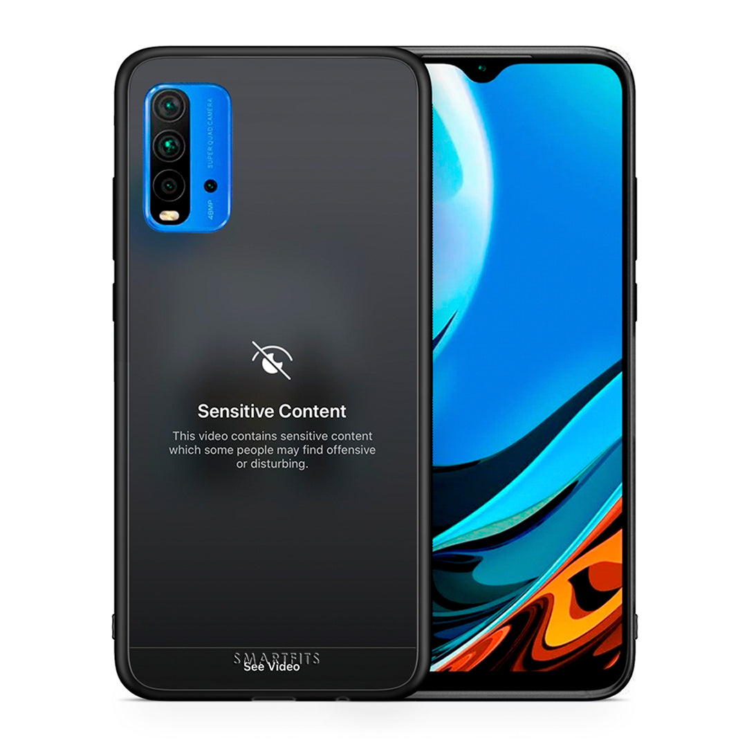 Θήκη Xiaomi Redmi 9T Sensitive Content από τη Smartfits με σχέδιο στο πίσω μέρος και μαύρο περίβλημα | Xiaomi Redmi 9T Sensitive Content case with colorful back and black bezels