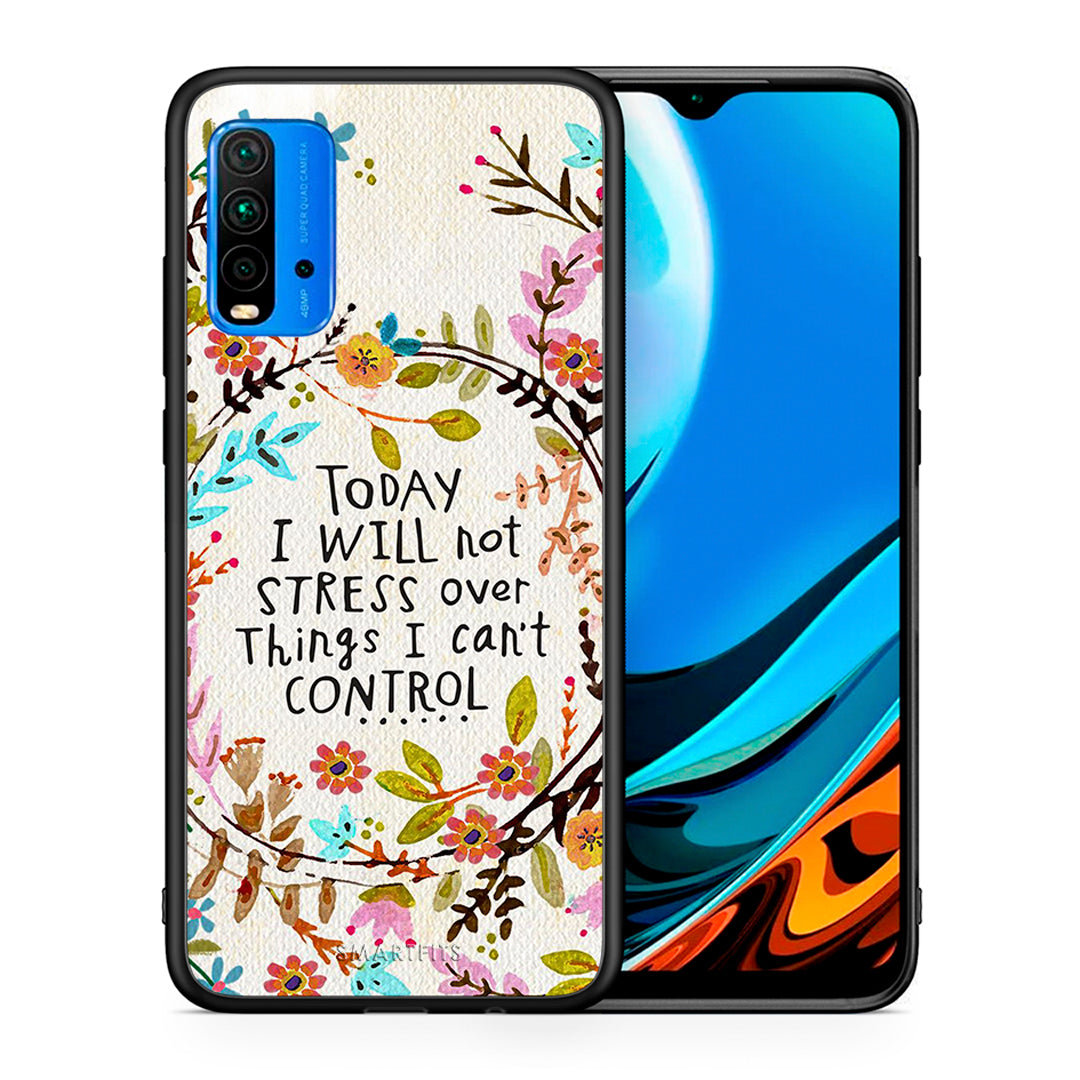 Θήκη Xiaomi Poco M3 Stress Over από τη Smartfits με σχέδιο στο πίσω μέρος και μαύρο περίβλημα | Xiaomi Poco M3 Stress Over case with colorful back and black bezels