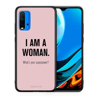 Thumbnail for Θήκη Xiaomi Redmi 9T Superpower Woman από τη Smartfits με σχέδιο στο πίσω μέρος και μαύρο περίβλημα | Xiaomi Redmi 9T Superpower Woman case with colorful back and black bezels