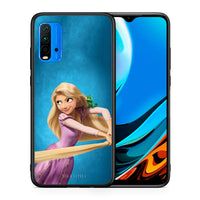 Thumbnail for Θήκη Αγίου Βαλεντίνου Xiaomi Redmi 9T Tangled 2 από τη Smartfits με σχέδιο στο πίσω μέρος και μαύρο περίβλημα | Xiaomi Redmi 9T Tangled 2 case with colorful back and black bezels