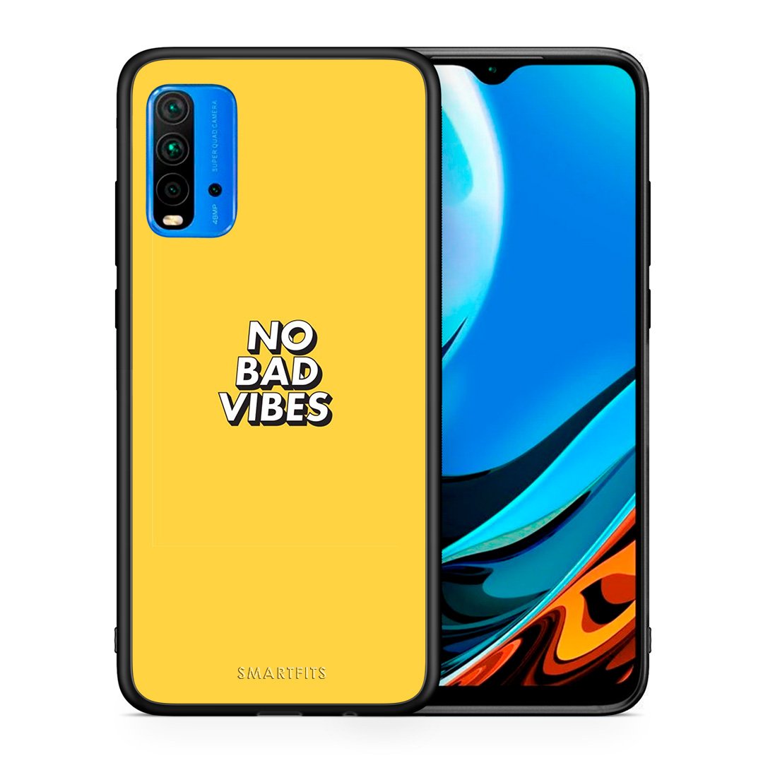 Θήκη Xiaomi Redmi 9T Vibes Text από τη Smartfits με σχέδιο στο πίσω μέρος και μαύρο περίβλημα | Xiaomi Redmi 9T Vibes Text case with colorful back and black bezels