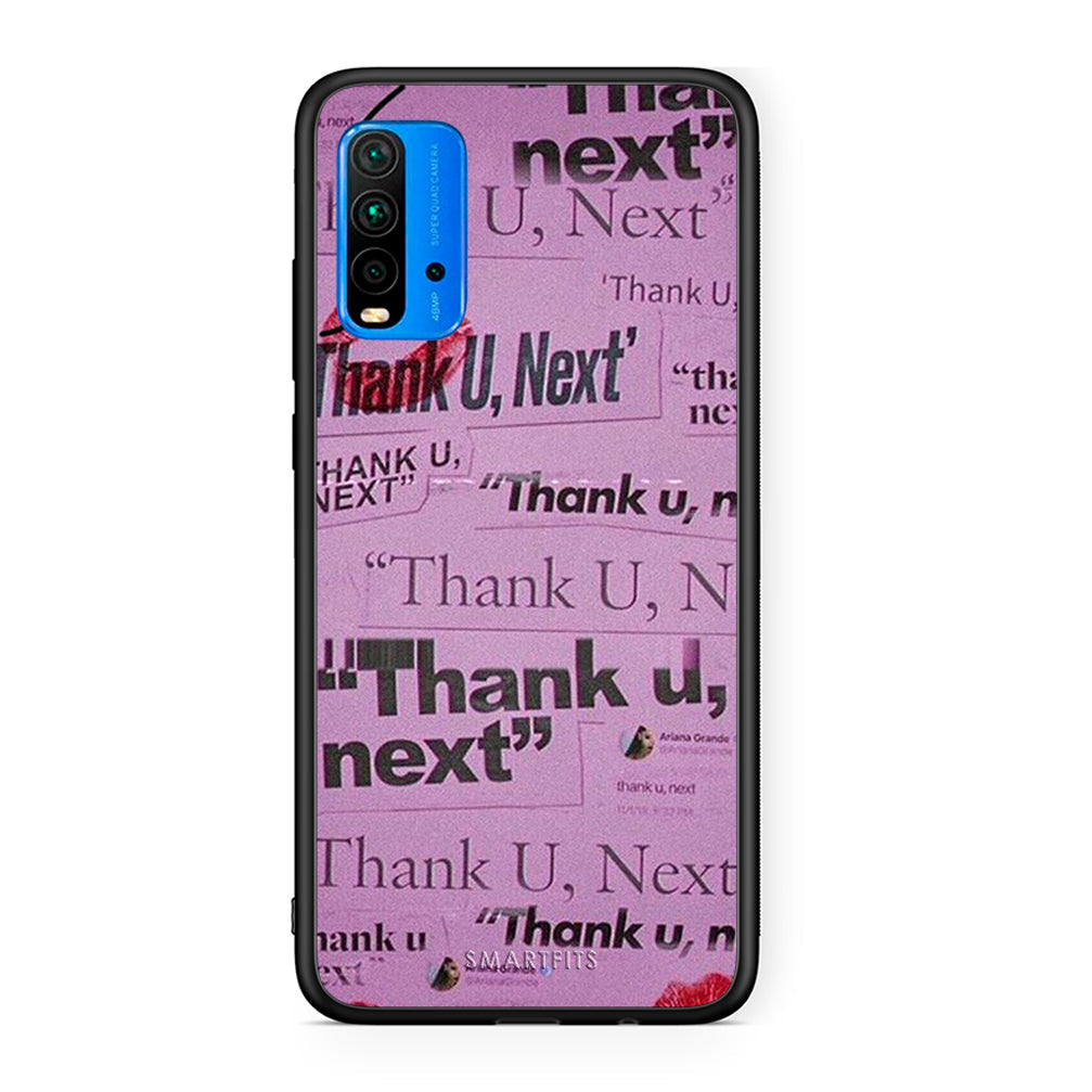 Xiaomi Redmi 9T Thank You Next Θήκη Αγίου Βαλεντίνου από τη Smartfits με σχέδιο στο πίσω μέρος και μαύρο περίβλημα | Smartphone case with colorful back and black bezels by Smartfits