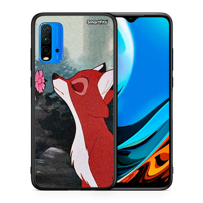 Θήκη Xiaomi Poco M3 Tod And Vixey Love 2 από τη Smartfits με σχέδιο στο πίσω μέρος και μαύρο περίβλημα | Xiaomi Poco M3 Tod And Vixey Love 2 case with colorful back and black bezels
