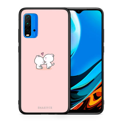 Θήκη Xiaomi Redmi 9T Love Valentine από τη Smartfits με σχέδιο στο πίσω μέρος και μαύρο περίβλημα | Xiaomi Redmi 9T Love Valentine case with colorful back and black bezels