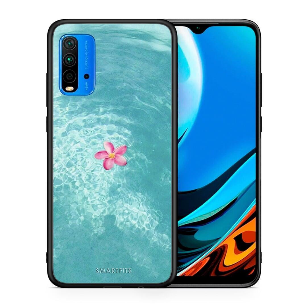 Θήκη Xiaomi Poco M3 Water Flower από τη Smartfits με σχέδιο στο πίσω μέρος και μαύρο περίβλημα | Xiaomi Poco M3 Water Flower case with colorful back and black bezels