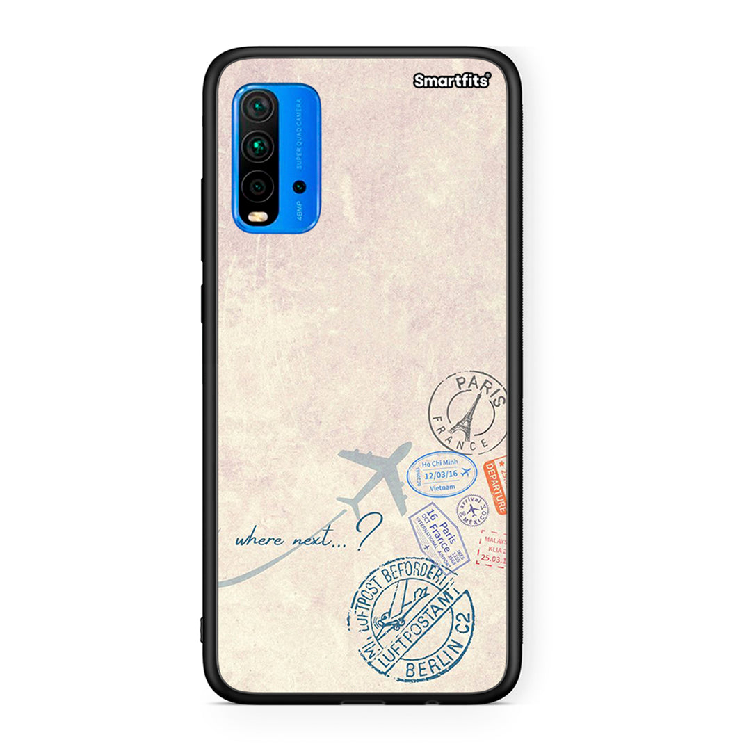 Xiaomi Poco M3 Where Next Θήκη από τη Smartfits με σχέδιο στο πίσω μέρος και μαύρο περίβλημα | Smartphone case with colorful back and black bezels by Smartfits