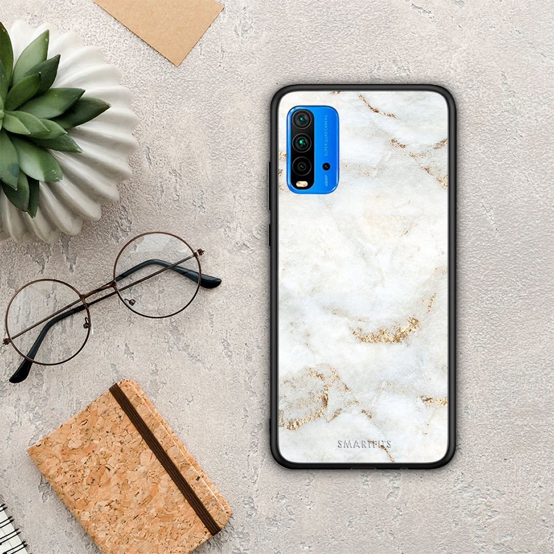 White Gold Marble - Xiaomi Poco M3 θήκη