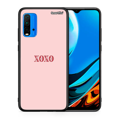 Θήκη Xiaomi Redmi 9T XOXO Love από τη Smartfits με σχέδιο στο πίσω μέρος και μαύρο περίβλημα | Xiaomi Redmi 9T XOXO Love case with colorful back and black bezels