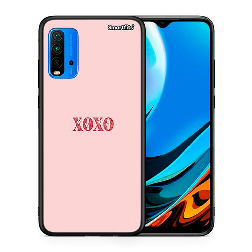 Θήκη Xiaomi Redmi 9T XOXO Love από τη Smartfits με σχέδιο στο πίσω μέρος και μαύρο περίβλημα | Xiaomi Redmi 9T XOXO Love case with colorful back and black bezels