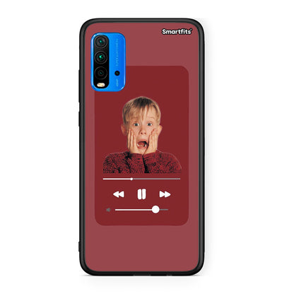 Xiaomi Poco M3 Xmas Alone Music θήκη από τη Smartfits με σχέδιο στο πίσω μέρος και μαύρο περίβλημα | Smartphone case with colorful back and black bezels by Smartfits