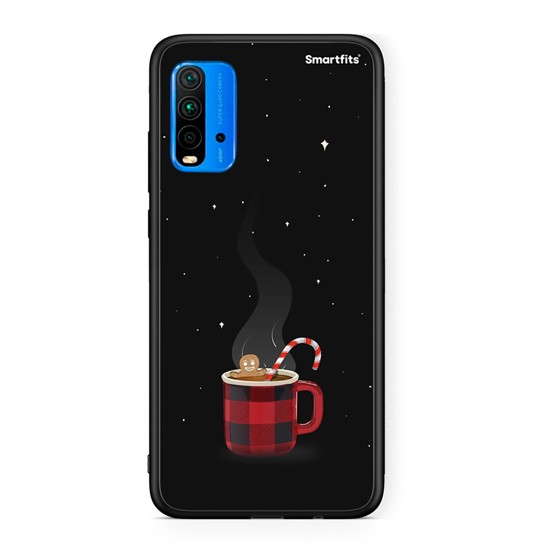 Xiaomi Redmi 9T Xmas Bathing θήκη από τη Smartfits με σχέδιο στο πίσω μέρος και μαύρο περίβλημα | Smartphone case with colorful back and black bezels by Smartfits