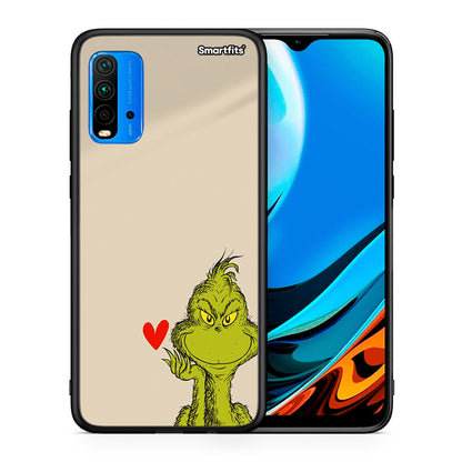 Θήκη Xiaomi Poco M3 Xmas Grinch από τη Smartfits με σχέδιο στο πίσω μέρος και μαύρο περίβλημα | Xiaomi Poco M3 Xmas Grinch case with colorful back and black bezels