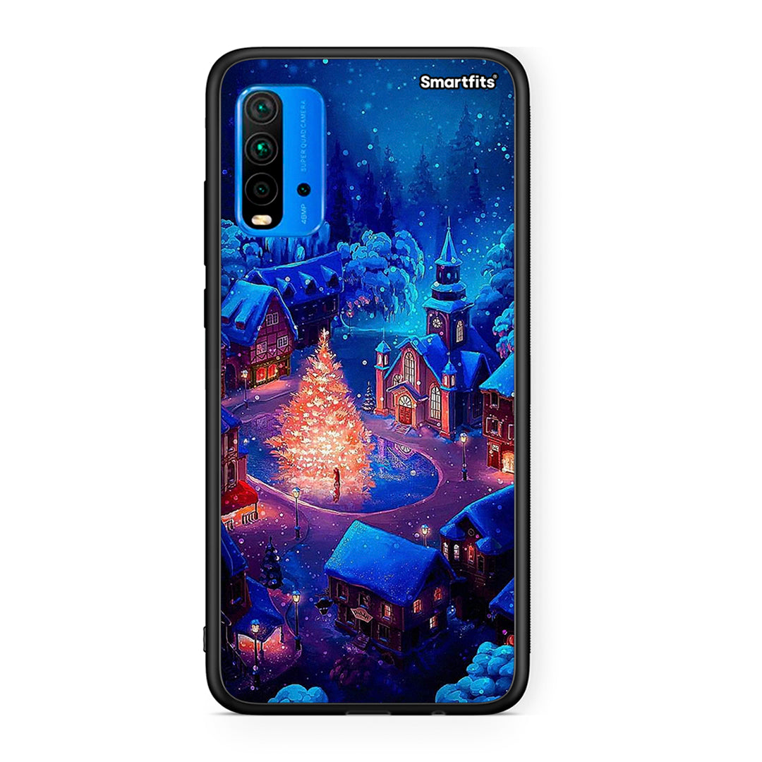Xiaomi Poco M3 Xmas Village θήκη από τη Smartfits με σχέδιο στο πίσω μέρος και μαύρο περίβλημα | Smartphone case with colorful back and black bezels by Smartfits