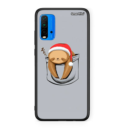Xiaomi Redmi 9T Xmas Zzzz θήκη από τη Smartfits με σχέδιο στο πίσω μέρος και μαύρο περίβλημα | Smartphone case with colorful back and black bezels by Smartfits