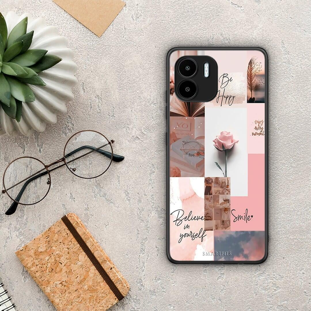 Θήκη Xiaomi Redmi A1 / A2 Aesthetic Collage από τη Smartfits με σχέδιο στο πίσω μέρος και μαύρο περίβλημα | Xiaomi Redmi A1 / A2 Aesthetic Collage Case with Colorful Back and Black Bezels