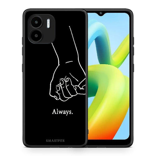 Θήκη Xiaomi Redmi A1 / A2 Always & Forever 1 από τη Smartfits με σχέδιο στο πίσω μέρος και μαύρο περίβλημα | Xiaomi Redmi A1 / A2 Always & Forever 1 Case with Colorful Back and Black Bezels