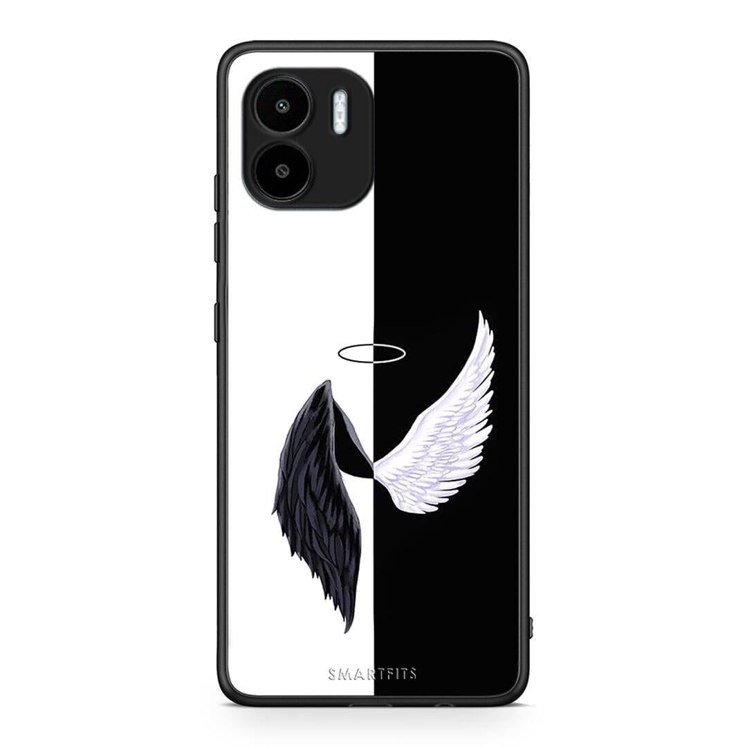 Θήκη Xiaomi Redmi A1 / A2 Angels Demons από τη Smartfits με σχέδιο στο πίσω μέρος και μαύρο περίβλημα | Xiaomi Redmi A1 / A2 Angels Demons Case with Colorful Back and Black Bezels