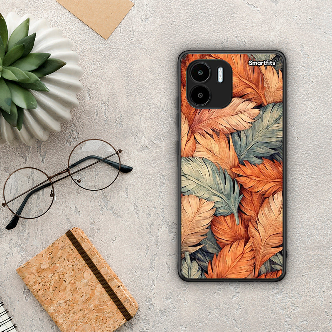 Θήκη Xiaomi Redmi A1 / A2 Autumn Leaves από τη Smartfits με σχέδιο στο πίσω μέρος και μαύρο περίβλημα | Xiaomi Redmi A1 / A2 Autumn Leaves Case with Colorful Back and Black Bezels
