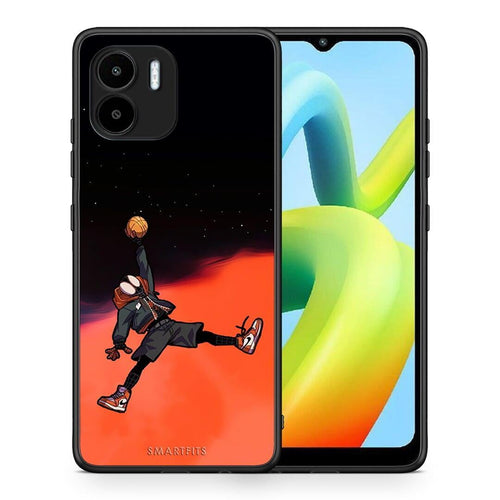 Θήκη Xiaomi Redmi A1 / A2 Basketball Hero από τη Smartfits με σχέδιο στο πίσω μέρος και μαύρο περίβλημα | Xiaomi Redmi A1 / A2 Basketball Hero Case with Colorful Back and Black Bezels
