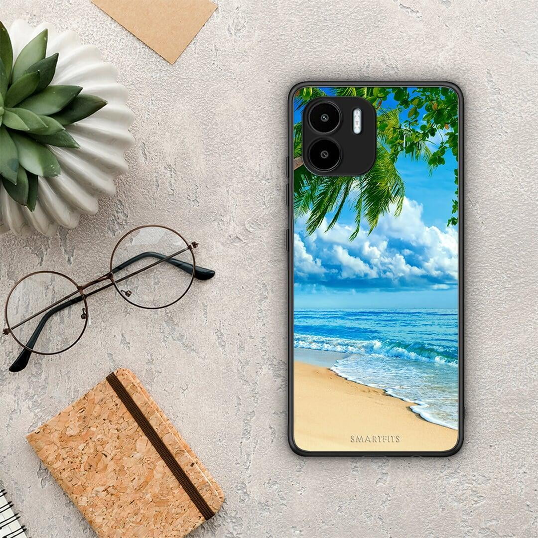 Θήκη Xiaomi Redmi A1 / A2 Beautiful Beach από τη Smartfits με σχέδιο στο πίσω μέρος και μαύρο περίβλημα | Xiaomi Redmi A1 / A2 Beautiful Beach Case with Colorful Back and Black Bezels