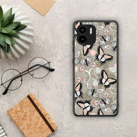 Thumbnail for Θήκη Xiaomi Redmi A1 / A2 Boho Butterflies από τη Smartfits με σχέδιο στο πίσω μέρος και μαύρο περίβλημα | Xiaomi Redmi A1 / A2 Boho Butterflies Case with Colorful Back and Black Bezels