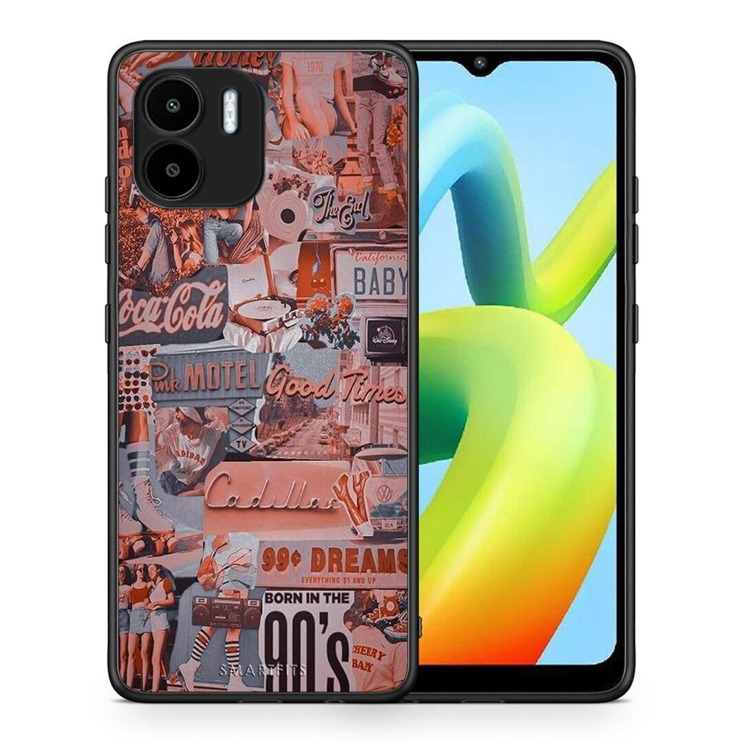 Θήκη Xiaomi Redmi A1 / A2 Born In 90s από τη Smartfits με σχέδιο στο πίσω μέρος και μαύρο περίβλημα | Xiaomi Redmi A1 / A2 Born In 90s Case with Colorful Back and Black Bezels