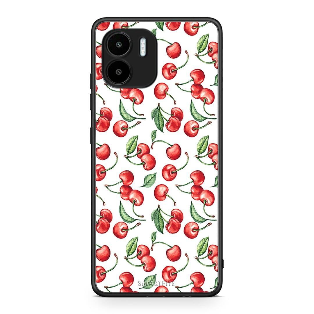 Θήκη Xiaomi Redmi A1 / A2 Cherry Summer από τη Smartfits με σχέδιο στο πίσω μέρος και μαύρο περίβλημα | Xiaomi Redmi A1 / A2 Cherry Summer Case with Colorful Back and Black Bezels