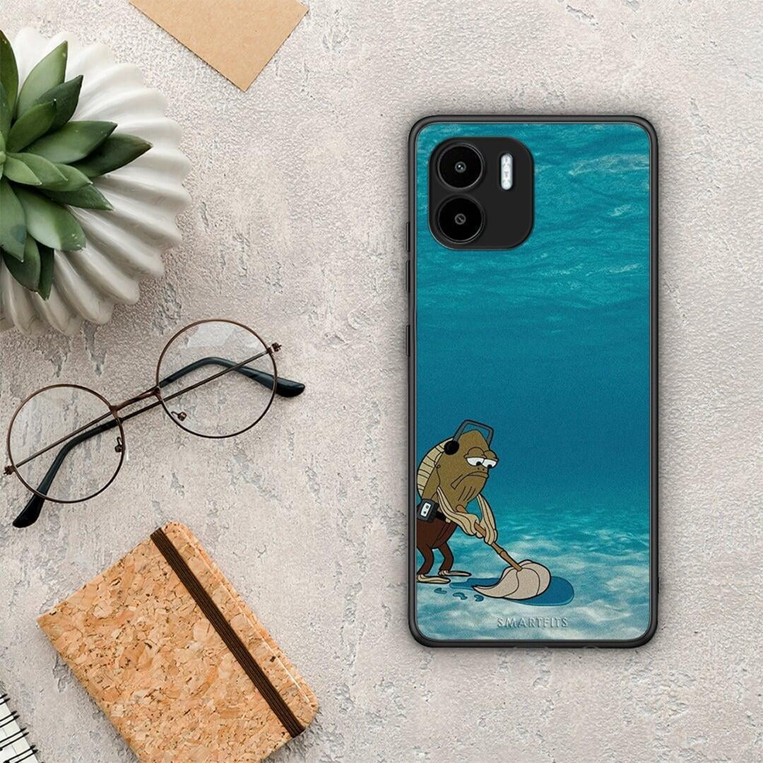 Θήκη Xiaomi Redmi A1 / A2 Clean The Ocean από τη Smartfits με σχέδιο στο πίσω μέρος και μαύρο περίβλημα | Xiaomi Redmi A1 / A2 Clean The Ocean Case with Colorful Back and Black Bezels