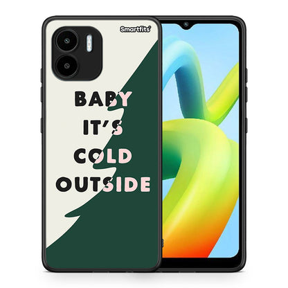 Θήκη Xiaomi Redmi A1 / A2 Cold Outside από τη Smartfits με σχέδιο στο πίσω μέρος και μαύρο περίβλημα | Xiaomi Redmi A1 / A2 Cold Outside Case with Colorful Back and Black Bezels
