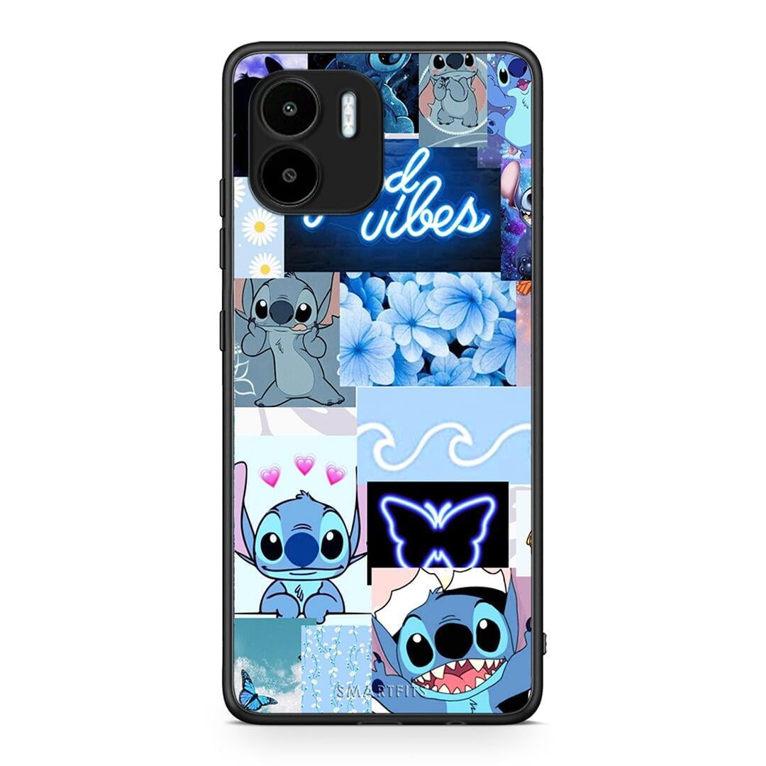 Θήκη Xiaomi Redmi A1 / A2 Collage Good Vibes από τη Smartfits με σχέδιο στο πίσω μέρος και μαύρο περίβλημα | Xiaomi Redmi A1 / A2 Collage Good Vibes Case with Colorful Back and Black Bezels