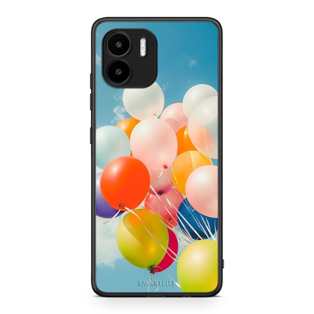 Θήκη Xiaomi Redmi A1 / A2 Colorful Balloons από τη Smartfits με σχέδιο στο πίσω μέρος και μαύρο περίβλημα | Xiaomi Redmi A1 / A2 Colorful Balloons Case with Colorful Back and Black Bezels