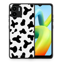 Thumbnail for Θήκη Xiaomi Redmi A1 / A2 Cow Print από τη Smartfits με σχέδιο στο πίσω μέρος και μαύρο περίβλημα | Xiaomi Redmi A1 / A2 Cow Print Case with Colorful Back and Black Bezels